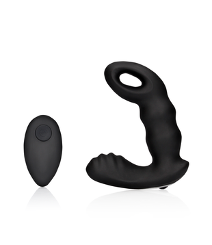 Beaded Vibrerende Prostaat Massager met Afstandsbediening - Zwart