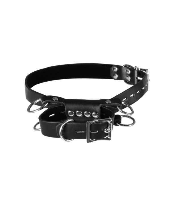 Ouch! by Shots Knielende Dijenband Set - Zwart