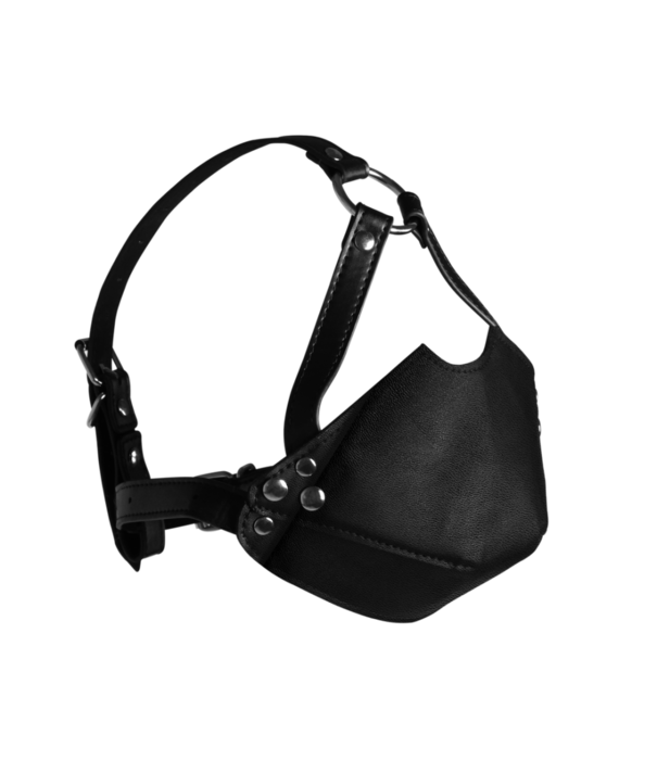 Ouch! by Shots Hoofdharnas met Mondbedekking en Ademend Ball Gag - Zwart