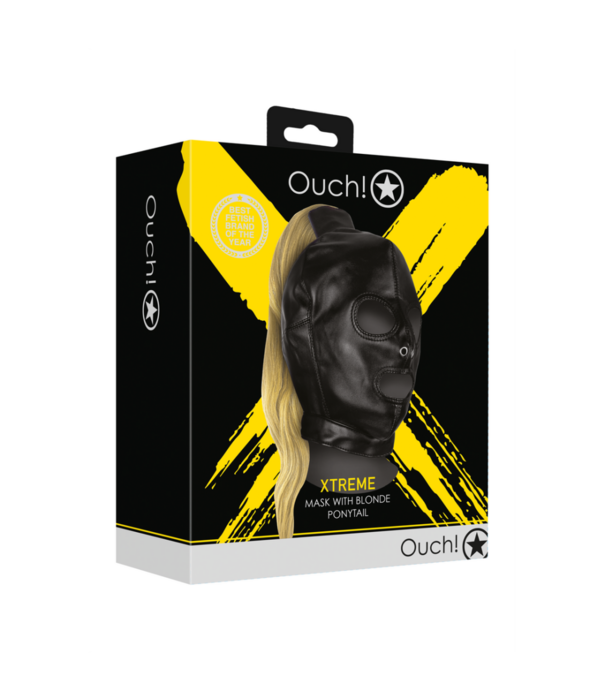 Ouch! by Shots Mask met Blonde Ponytail - Zwart