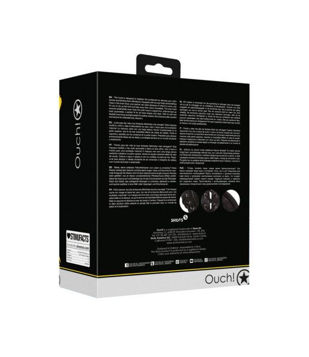 Ouch! by Shots Ritsmasker Bondage - Zwart