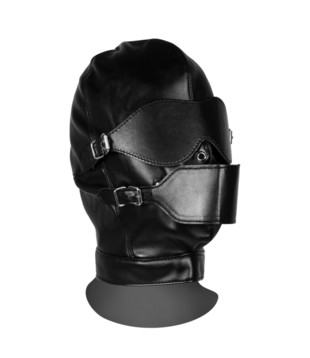 Blindfolded Mask met Ademend Ball Gag - Zwart