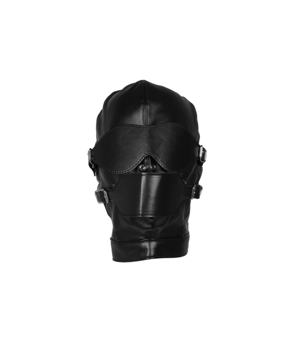 Ouch! by Shots Blindfolded Mask met Ademend Ball Gag - Zwart