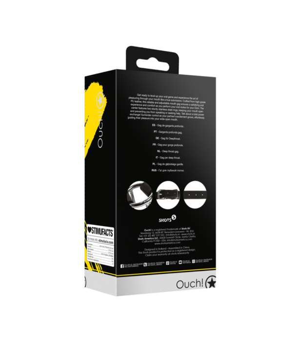 Ouch! by Shots Deep Throat Gag - Zwart