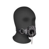 Open Mouth Gag met Plug Stopper - Zwart