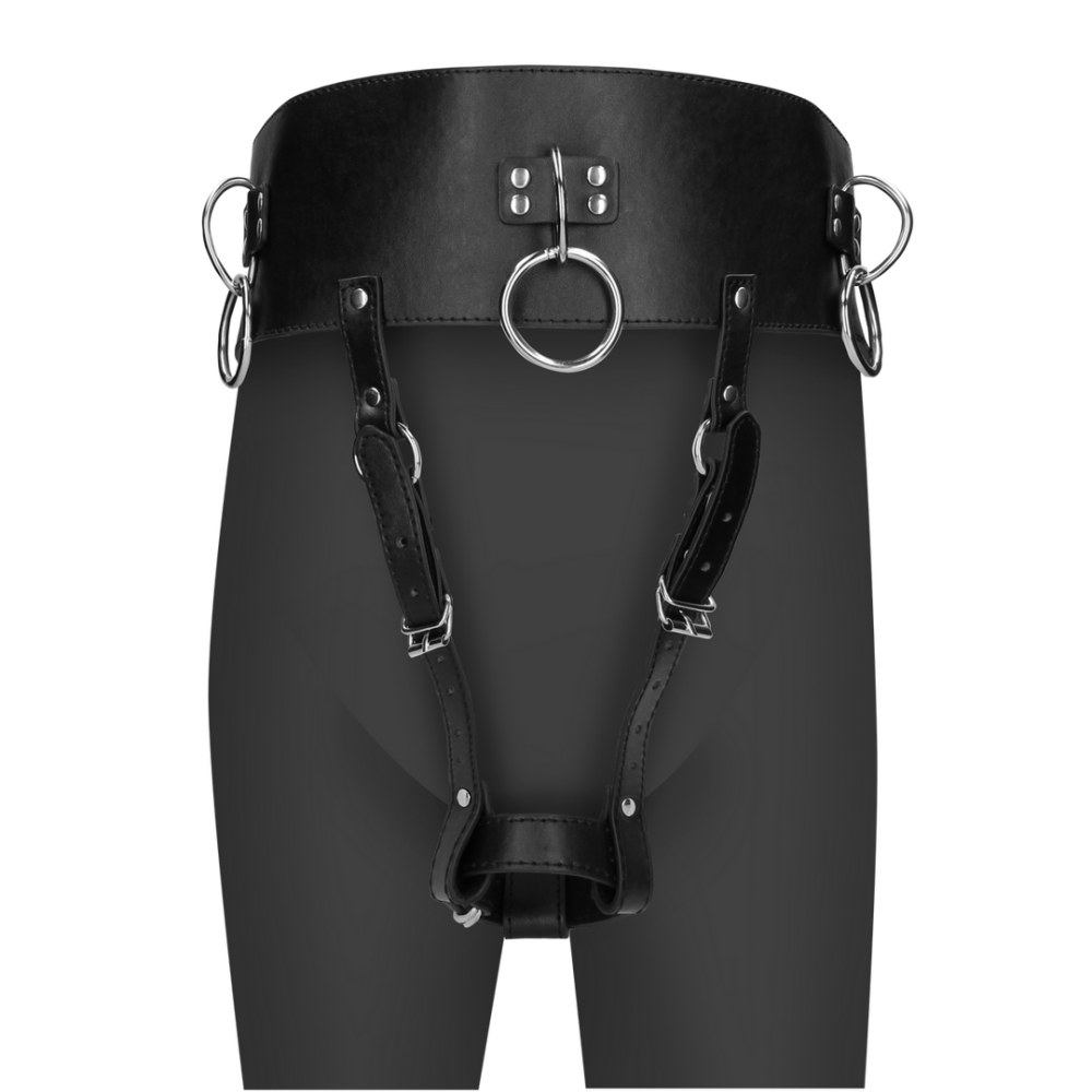 Ouch! by Shots Riem met Vibrator Houder - Zwart afbeelding