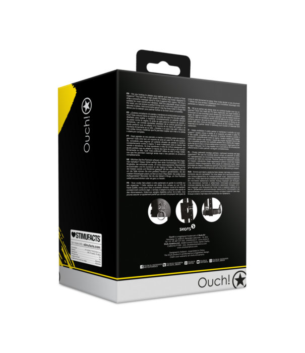 Ouch! by Shots Riem met Vibrator Houder - Zwart