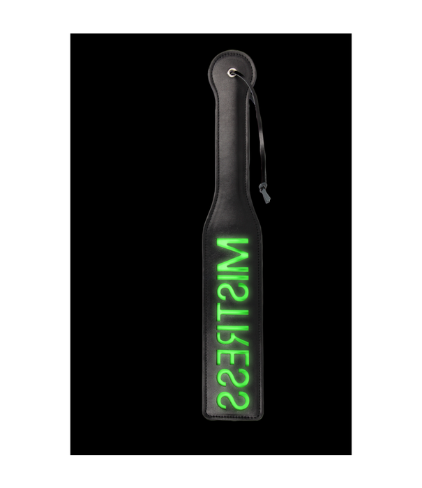 Ouch! by Shots Mistress Paddle - Glow in the Dark - Neon Groen