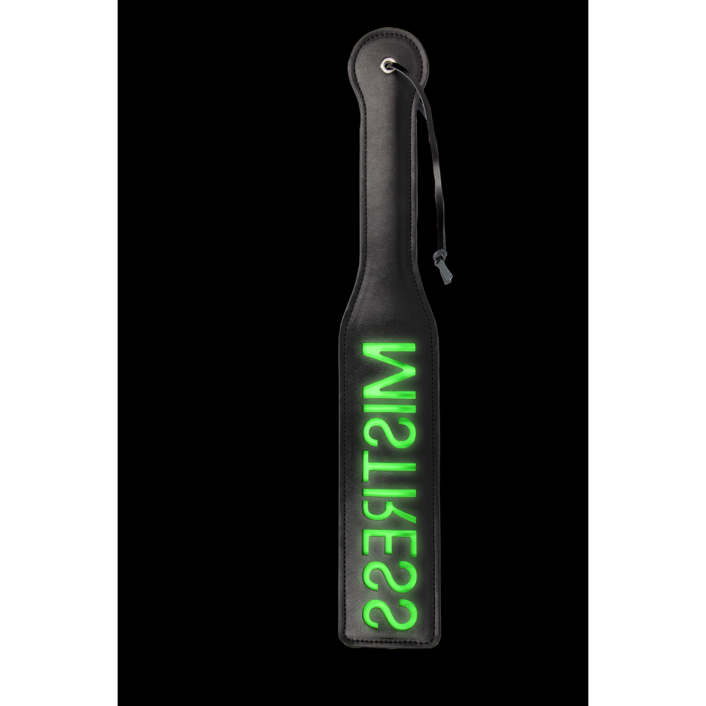 Ouch! by Shots Mistress Paddle - Glow in the Dark - Neon Groen afbeelding