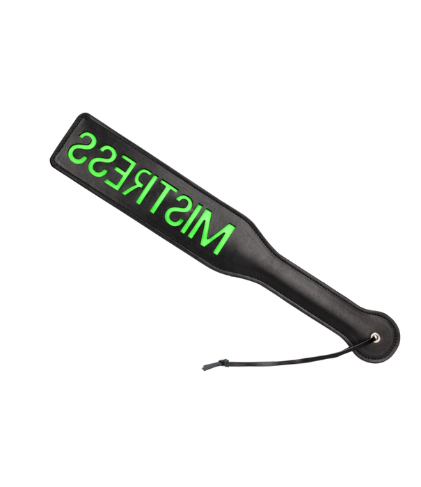 Ouch! by Shots Mistress Paddle - Glow in the Dark - Neon Groen