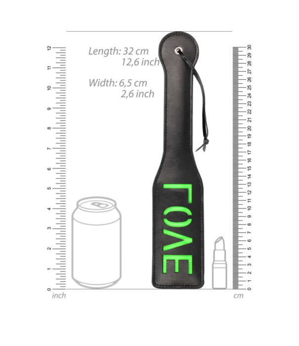 Ouch! by Shots Liefdes Paddle - Glow in the Dark - Neon Groen