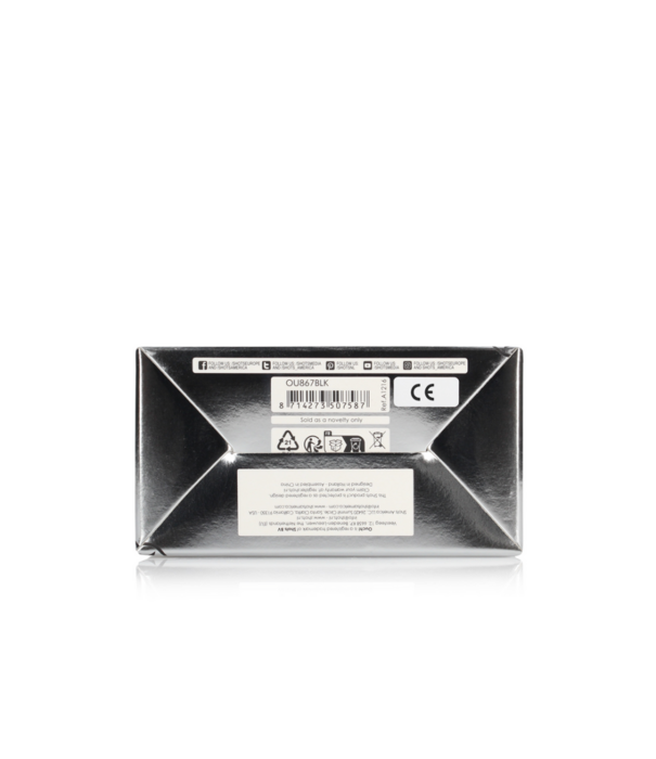 Ouch! by Shots Vibrerende en oplaadbare - 10 snelheid silicone geribbelde strap-on - Verstelbaar - Zwart