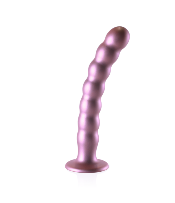 Ouch! by Shots Beaded Silicone G-Spot Dildo - 8'' / 20,5 cm - Rosé Goud