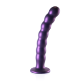 Gekralde Silicone G-Spot Dildo - 8'' / 20,5 cm - Metallic Paars