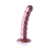 Beaded Silicone G-Spot Dildo - 5'' / 13 cm - Roségoud