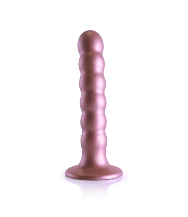 Ouch! by Shots Beaded Silicone G-Spot Dildo - 5'' / 13 cm - Roségoud