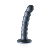 Gekraalde Siliconen G-Spot Dildo - 5'' / 13 cm - Gunmetal