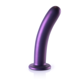 Zachte Siliconen G-Spot Dildo - 7'' / 17 cm - Metallic Paars