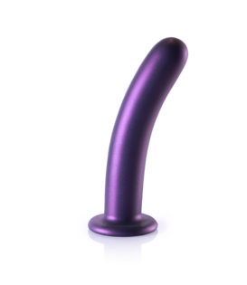 Zachte Siliconen G-Spot Dildo - 7'' / 17 cm - Metallic Paars