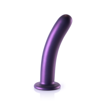 Zachte Siliconen G-Spot Dildo - 7'' / 17 cm - Metallic Paars