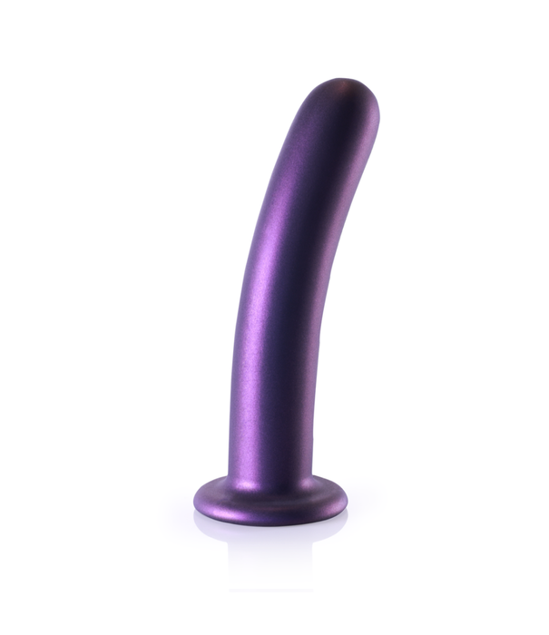 Ouch! by Shots Zachte Siliconen G-Spot Dildo - 7'' / 17 cm - Metallic Paars