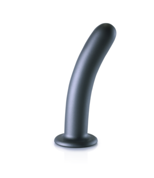 Zachte Siliconen G-Spot Dildo - 7'' / 17 cm - Gunmetal