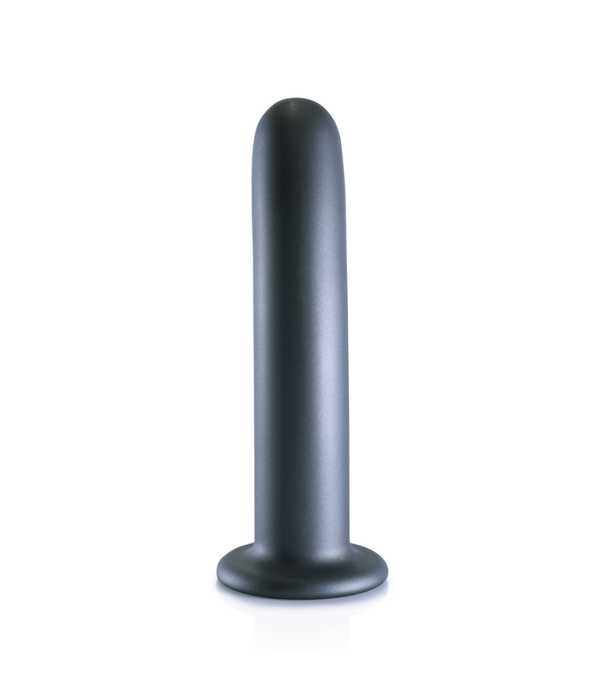 Ouch! by Shots Zachte Siliconen G-Spot Dildo - 7'' / 17 cm - Gunmetal