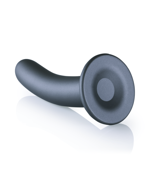 Ouch! by Shots Zachte Siliconen G-Spot Dildo - 7'' / 17 cm - Gunmetal