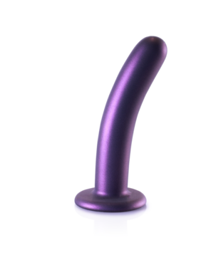 Zachte Silicone G-Spot Dildo - 6'' / 14,5 cm - Metallic Paars
