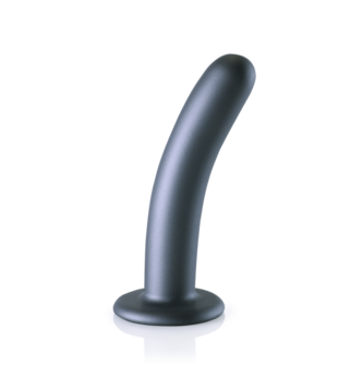 Zachte Silicone G-Spot Dildo - 6'' / 14,5 cm - Gunmetal