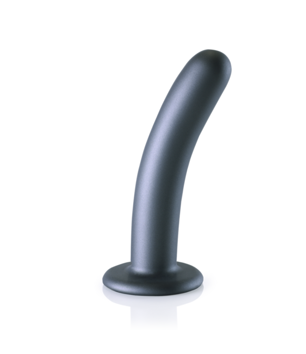 Ouch! by Shots Zachte Silicone G-Spot Dildo - 6'' / 14,5 cm - Gunmetal