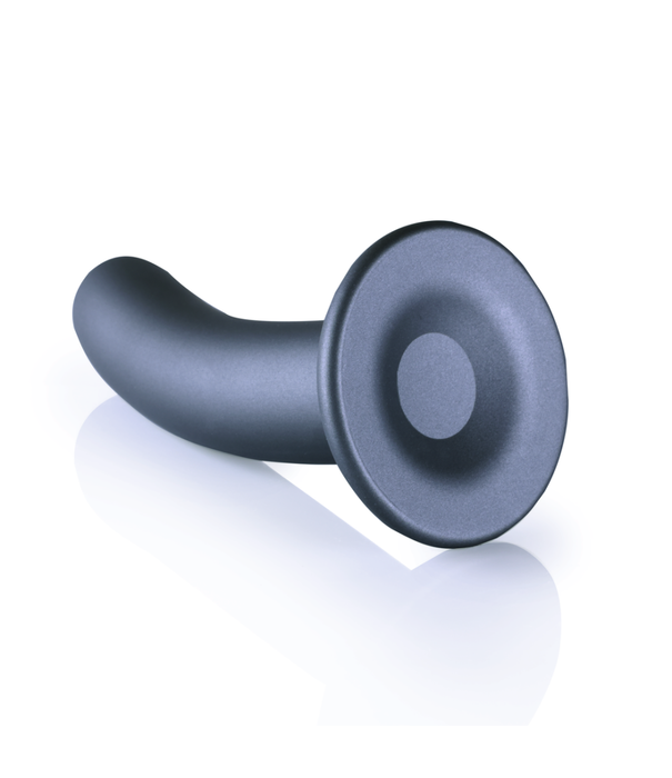 Ouch! by Shots Zachte Silicone G-Spot Dildo - 6'' / 14,5 cm - Gunmetal