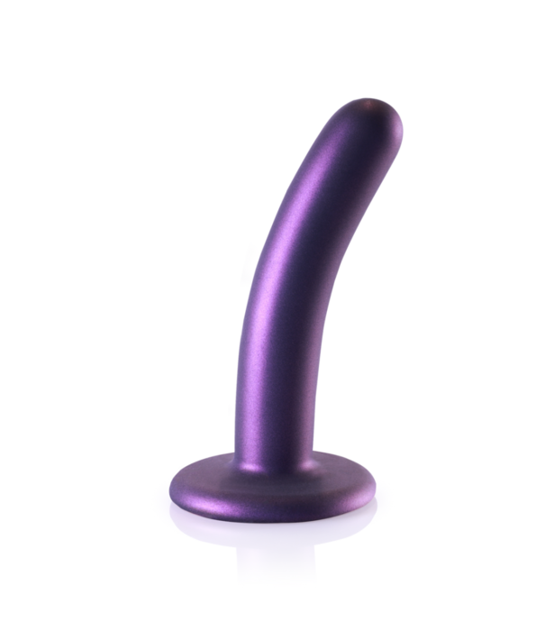 Ouch! by Shots Zachte Silikon G-Spot Dildo - 5'' / 12 cm - Metallic Paars