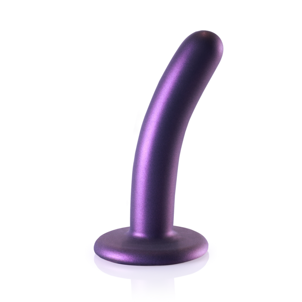 Ouch! by Shots Zachte Silikon G-Spot Dildo - 5'' / 12 cm - Metallic Paars afbeelding