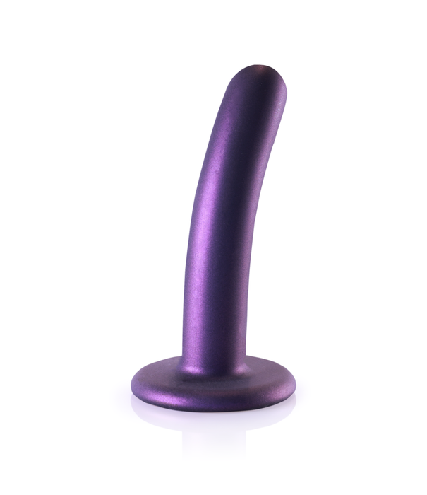 Ouch! by Shots Zachte Silikon G-Spot Dildo - 5'' / 12 cm - Metallic Paars