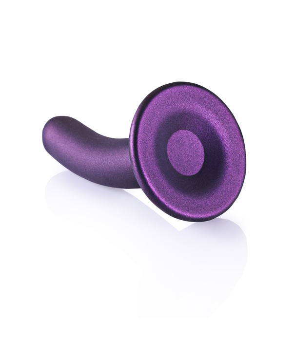 Ouch! by Shots Zachte Silikon G-Spot Dildo - 5'' / 12 cm - Metallic Paars