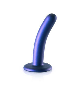 Zachte Siliconen G-Spot Dildo - 5'' / 12 cm - Metallic Blauw