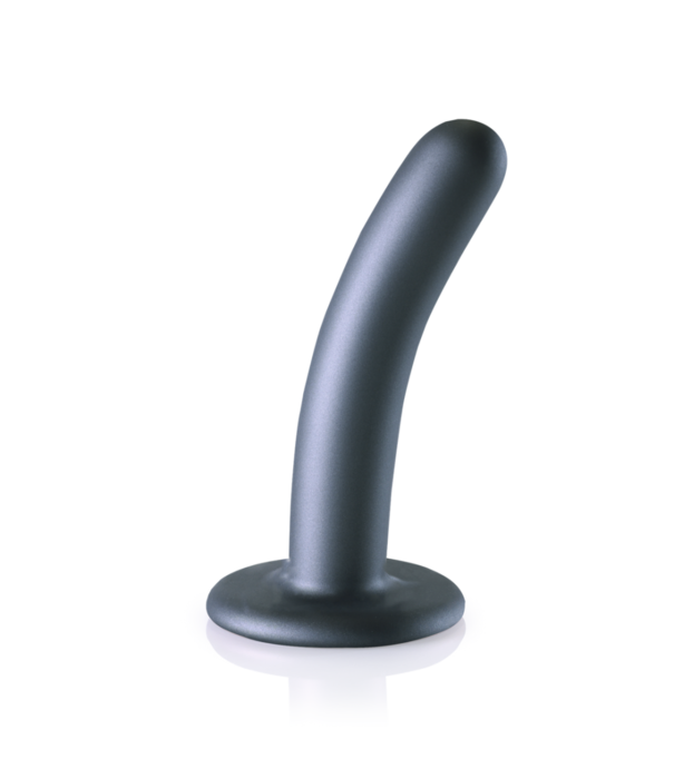 Ouch! by Shots Zachte Siliconen G-Spot Dildo - 5'' / 12 cm - Gunmetal