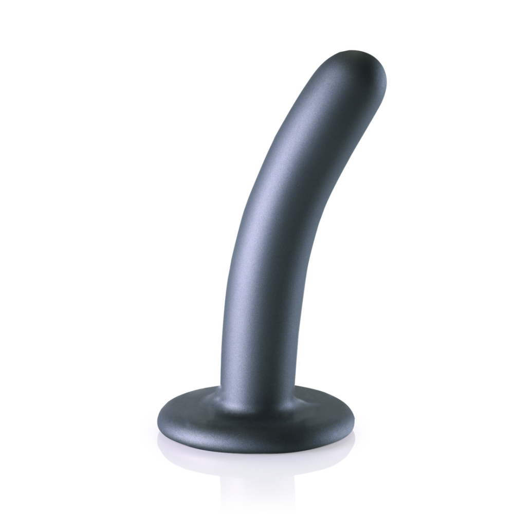 Ouch! by Shots Zachte Siliconen G-Spot Dildo - 5'' / 12 cm - Gunmetal afbeelding