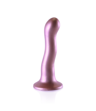 Ultra Zachte Silicone Curvy G-Spot Dildo - 7'' / 17 cm - Roségoud