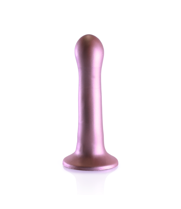 Ouch! by Shots Ultra Zachte Silicone Curvy G-Spot Dildo - 7'' / 17 cm - Roségoud