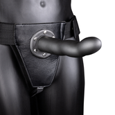 Gebogen Holle Strap-On - 8 / 20 cm - Gunmetal