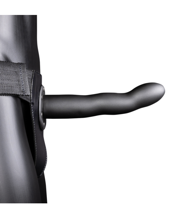 Ouch! by Shots Gebogen Holle Strap-On - 8 / 20 cm - Gunmetal