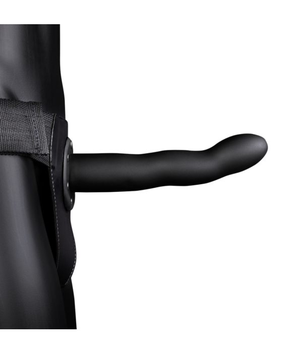 Ouch! by Shots Gebogen Holle Strap-On - 8 / 20 cm - Zwart