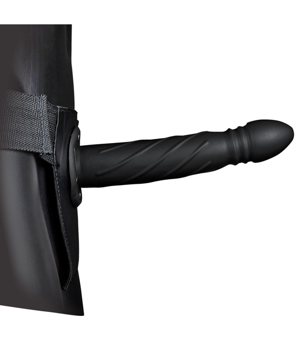 Ouch! by Shots Twisted Hollow Strap-On - 20 cm - Zwart