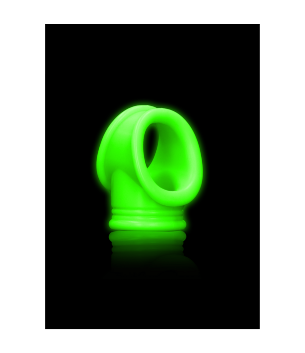 Ouch! by Shots Cockring  Ball Strap - Glow in the Dark