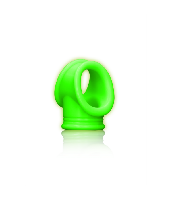 Ouch! by Shots Cockring  Ball Strap - Glow in the Dark