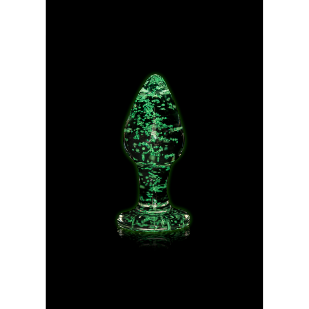Ouch! by Shots Glazen Butt Plug - Glow in the Dark - Groot afbeelding