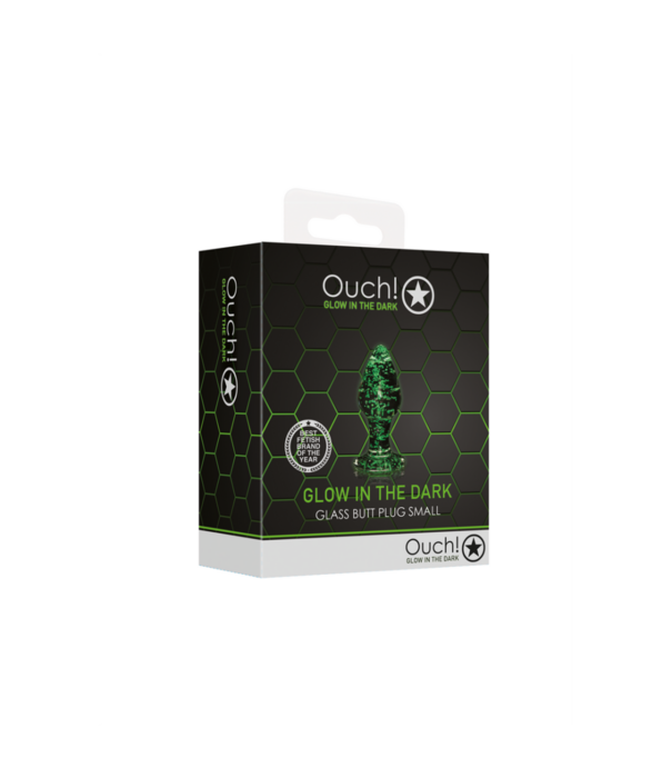 Ouch! by Shots Glas Buttplug - Glow in the Dark - Klein