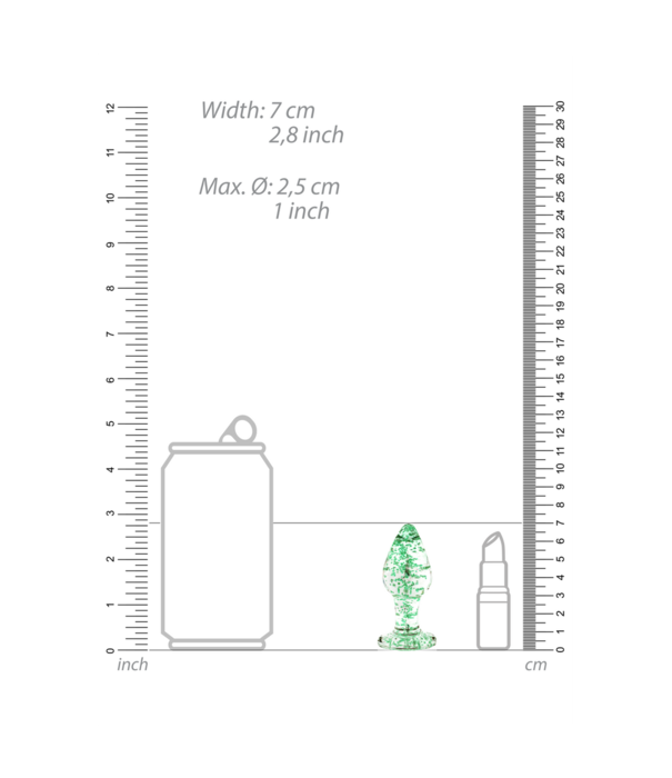 Ouch! by Shots Glas Buttplug - Glow in the Dark - Klein